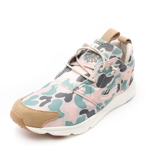 REEBOK/銳步 皮革拼接 FURYLITE CAMO 男士運動鞋