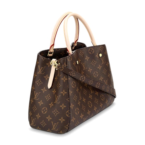 Louis Vuitton/路易威登 LV女士Montaigne中號兩用手袋 帆布/配皮 單肩包 M41056