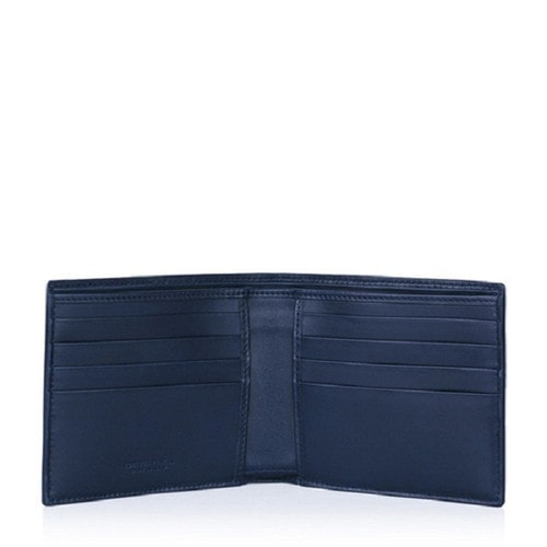 Bottega Veneta/葆蝶家 藏藍色編織牛皮男士錢包 113993 V4651 1000