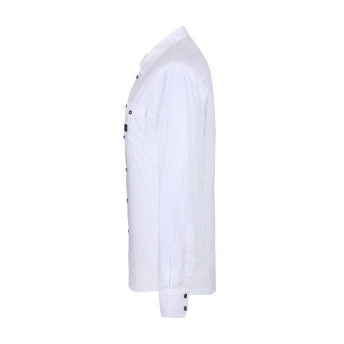 BIKKEMBERGS/畢蓋帕克 尖領棉質純色休閑長袖襯衫 C1BK609 男士襯衫