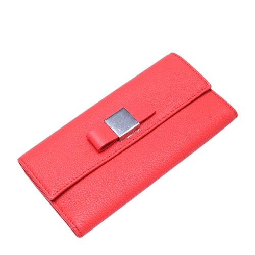 Balenciaga/巴黎世家牛皮材質(zhì)蝴蝶結(jié)裝飾女士長(zhǎng)款錢夾