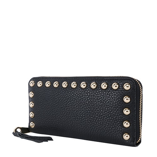 Rebecca Minkoff/瑞貝卡·明可弗 牛皮 Ava Zip Wallet with Studs 長款錢包2015度假款