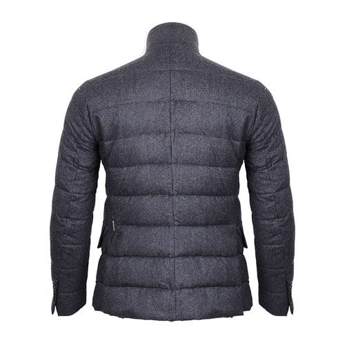Moncler/蒙克萊 羊毛立領系扣鵝絨羽絨服 男士外套