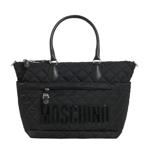 MOSCHINO/莫斯奇諾 logo點綴 網格紋路 手提包 EB