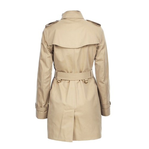 BURBERRY/博柏利 2016年秋冬款純棉 雙排扣 翻領長袖 中長款Trench 風衣 女士外套#3900461