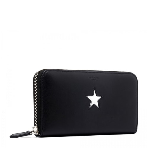 Givenchy/紀(jì)梵希 中性款式黑色小牛皮五角星圖案長款拉鏈錢包 BC06276655 008