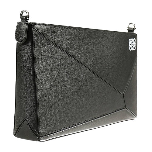 LOEWE/羅意威 女士黑色真皮單肩包 32289M871100-S36/8 20161206