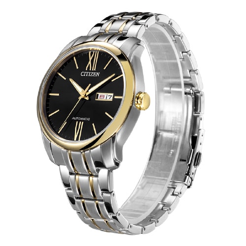Citizen/西鐵城 儒雅間金色機械男士腕表NP4054-50EB