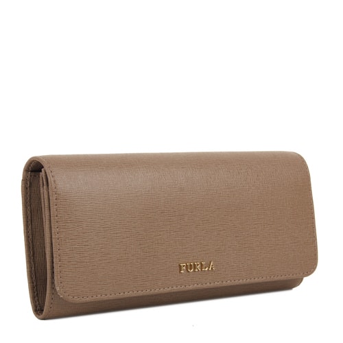 FURLA/芙拉 女士咖啡色真皮長(zhǎng)款錢包