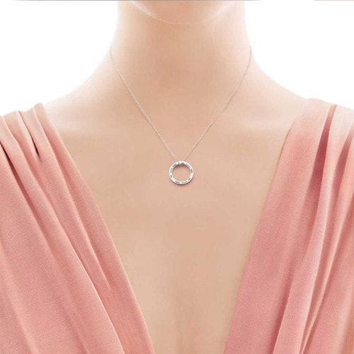 Tiffany & Co./蒂芙尼 925純銀1837圈形單環中號項鏈 TCDZ0044