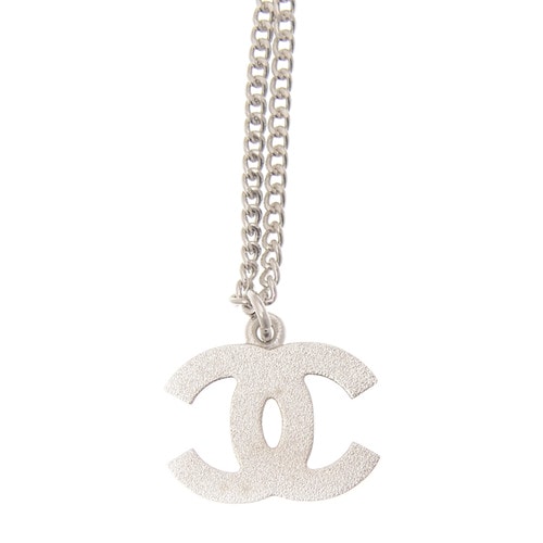 CHANEL/香奈兒 16新款飛機(jī)場(chǎng)系列斜紋拼接經(jīng)典雙c項(xiàng)鏈 毛衣鏈A95107 深藍(lán)色