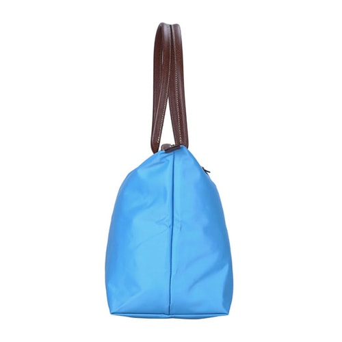 Longchamp/瓏驤 女士尼龍/皮革長柄折疊包 1899 藍莓色