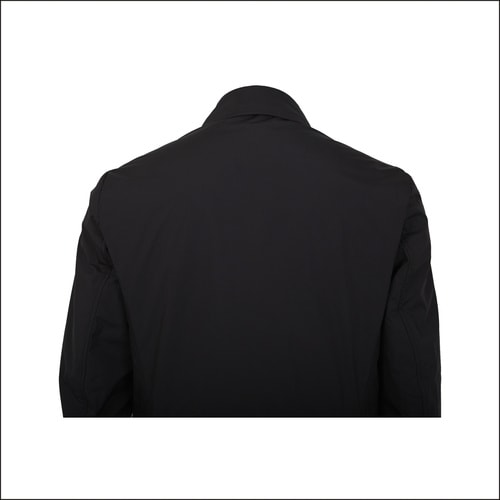 Zegna/杰尼亞 黑色聚酯纖維男士長款風衣