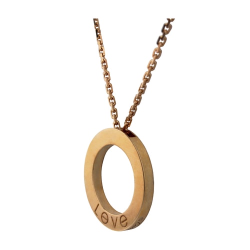 CARTIER/卡地亞 18K玫瑰金LOVE系列項鏈掛墜