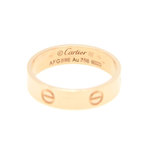 CARTIER/卡地亞love18K玫瑰金女性戒指\指環