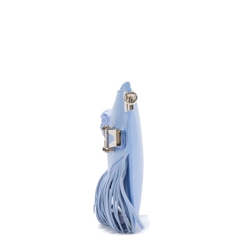 【16年秋冬新品】VERSACE/范思哲女士灰藍(lán)色羊皮錢(qián)包