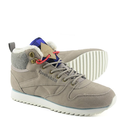 REEBOK/銳步 皮革拼接 CL LTHR MID OUTDOOR 女士運動鞋