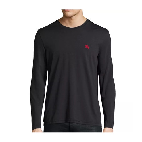 BURBERRY/博柏利 男士棉質(zhì)親膚上衣圓領(lǐng)長(zhǎng)袖T恤 3974220