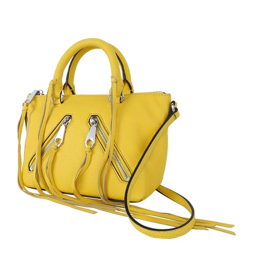 Rebecca Minkoff/瑞貝卡·明可弗 牛皮 Micro Moto Satchel 單肩斜挎包