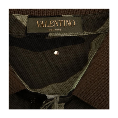 Valentino/華倫天奴 2016新款夏季藍(lán)色純棉翻領(lǐng)短袖迷彩時(shí)尚男士T恤KV0MH00M36RIRO VA1620803735