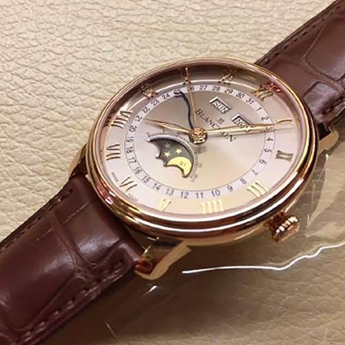 BLANCPAIN/寶珀Villeret系列男式自動機械腕表6654-3613-55B
