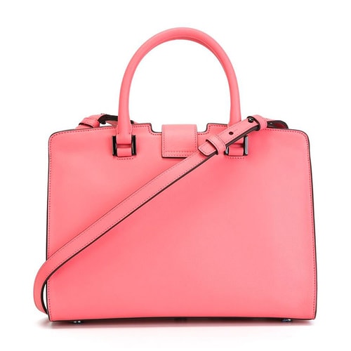 Yves saint Laurent/圣羅蘭 女士玫瑰粉色小牛皮'Monogram Cabas'baby手提包#394461 BJ54V 6668