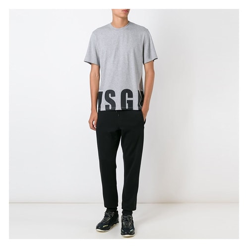 MSGM/MSGM 男士MSGM字母圖案印花純棉短袖T恤 AL