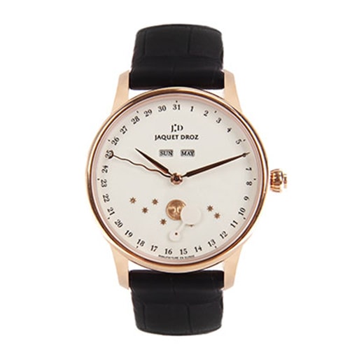 JAQUET DROZ/雅克德羅 玫瑰金月相年歷自動腕表J012633203