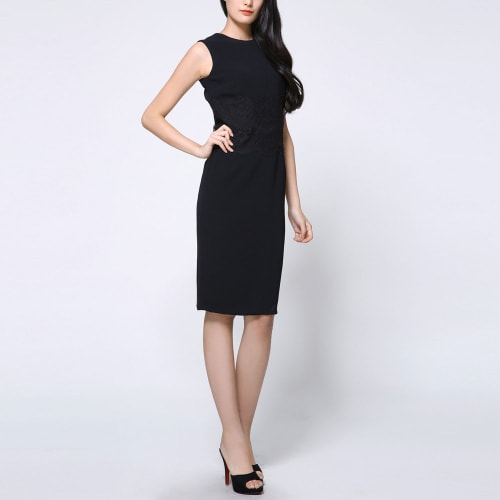 Dolce&Gabbana/杜嘉班納連衣裙-女士黑色粘纖經典連衣裙