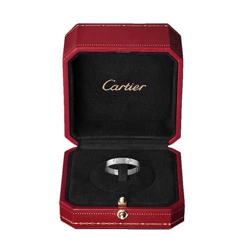 CARTIER/卡地亞love白18K金女性戒指\指環B4085100