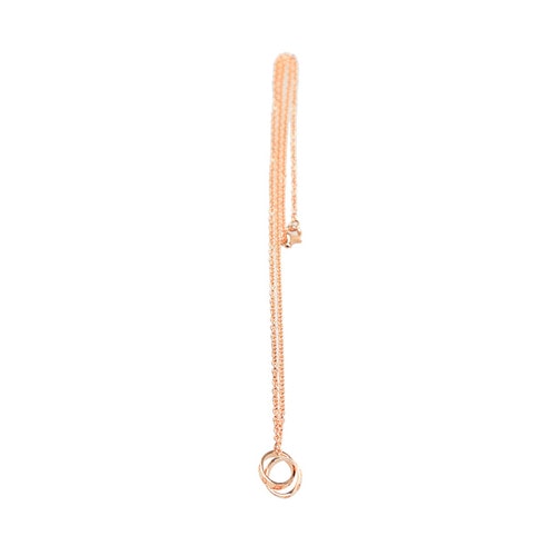CARTIER/卡地亞 LOVE系18K玫瑰金環扣項鏈B7212300