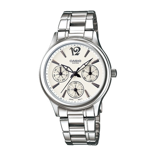 CASIO/卡西歐 實用三眼指針防水石英休閑女士手表LTP-2085D-7AVDF