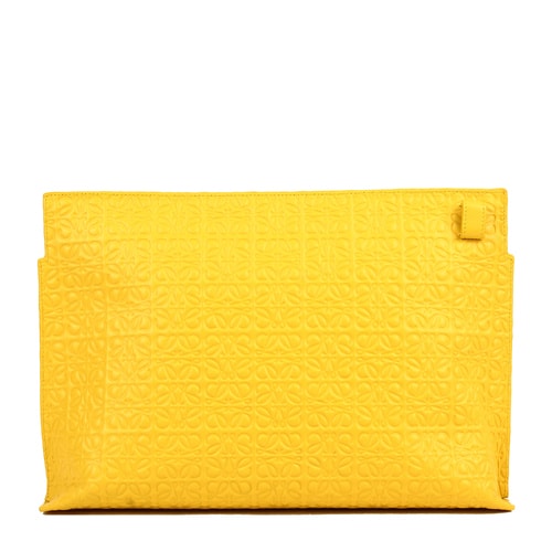 【包郵包稅】LOEWE/羅意威 女士黃色真皮手拿包