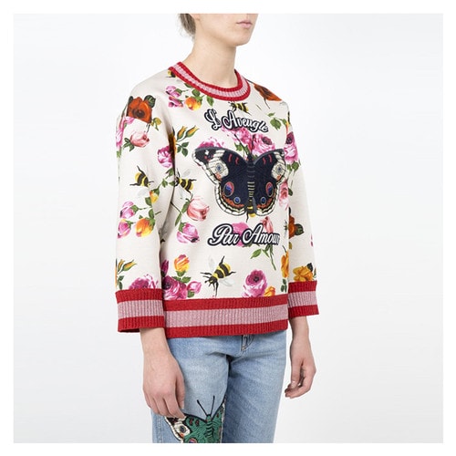 GUCCI/古馳 女士豐富圖案印花純棉衛衣 AL