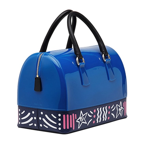 FURLA 芙拉 女士 藍色PVC 'Candy'時尚果凍手提包 818408