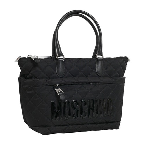 MOSCHINO/莫斯奇諾 logo點綴 網格紋路 手提包 EB