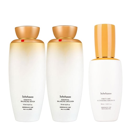 Sulwhasoo/雪花秀 滋陰水125ml+滋陰乳125ml+潤燥精華60ml 明星肌本套裝（潤燥保濕滋潤調節水油）