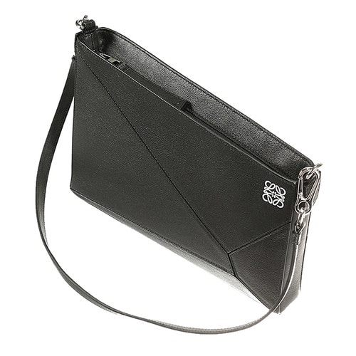 LOEWE/羅意威 女士黑色真皮單肩包 32289M871100-S36/8 20161206