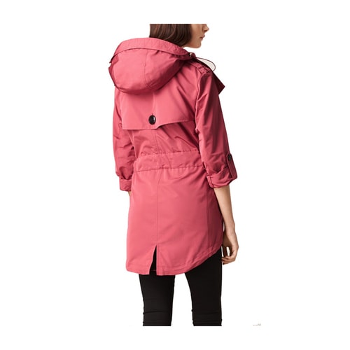 BURBERRY/博柏利 2016年秋冬款雙排紐扣開襟 可拆式連帽長袖 防雨Trench風衣 女士外套 #4023174