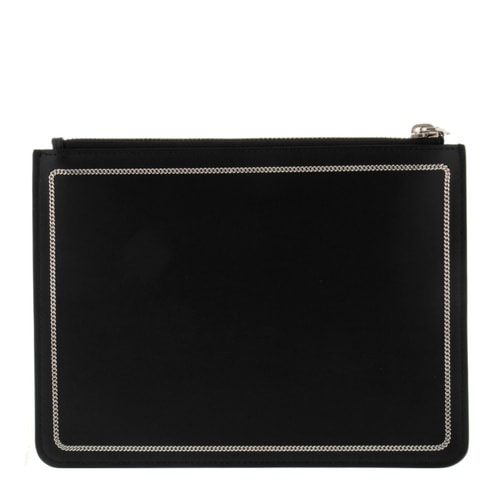 Givenchy/紀(jì)梵希 男士黑色真皮金屬裝飾手拿包 BK06071495 001
