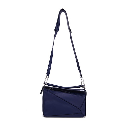 【包郵包稅】LOEWE/羅意威 女士海洋藍(lán)牛皮手提斜挎單肩包 322.30.K79 5510
