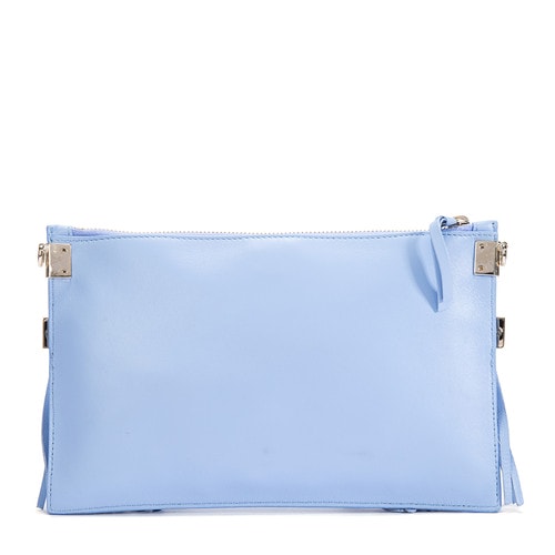 【16年秋冬新品】VERSACE/范思哲女士灰藍(lán)色羊皮錢(qián)包
