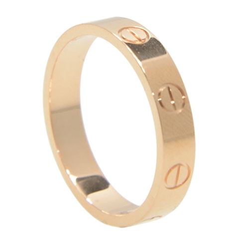 CARTIER/卡地亞LOVE系列18K玫瑰金戒指B4085200金色 48-60#