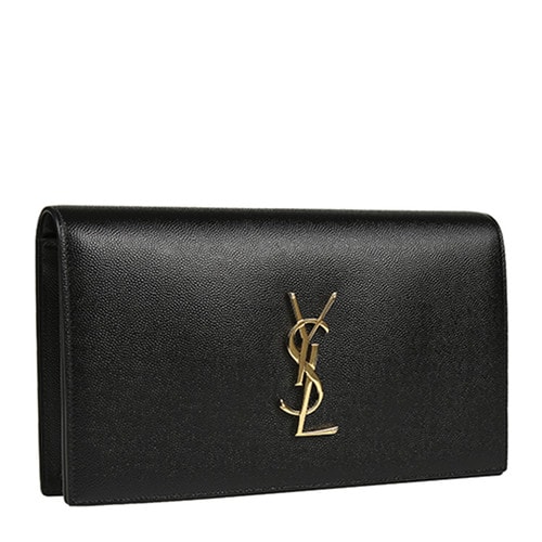 Yves saint Laurent/圣羅蘭 YSL LOGO牛皮革女士手拿包 400409BOW0J