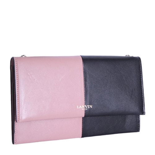 【包郵包稅】Lanvin/浪凡 女士 真皮 拼接 單肩包 EB