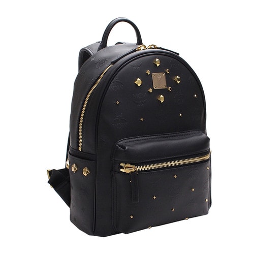 MCM/MCM小號PVC女士雙肩包 MMK6SVH44BK001
