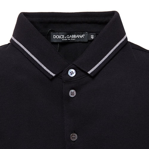 Dolce&Gabbana/杜嘉班納 黑色全棉男士POLO衫 G8GH1T G7HQM N0000