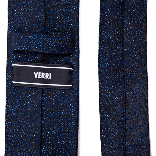 【16年秋冬新款】VERRI/VERRI 靛藍色星空圖案桑蠶絲領帶