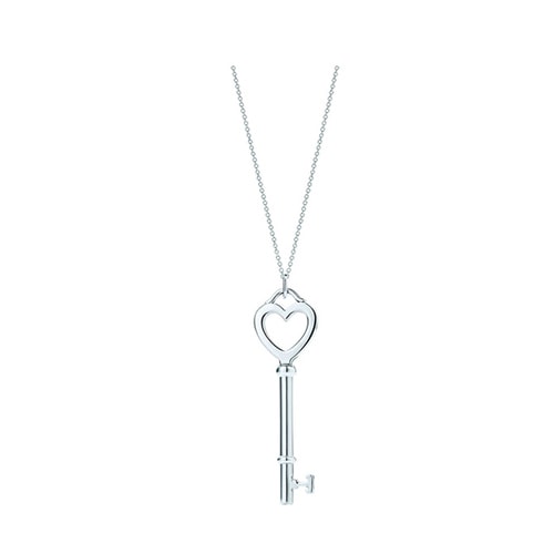 Tiffany & Co./蒂芙尼 TIFFANY KEYS 心形鑰匙吊墜 吊墜24466833, 鏈 21771953