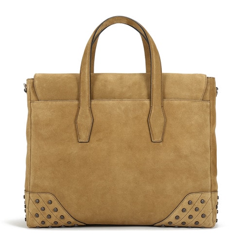 TOD’S托德斯淺棕色翻毛皮男士中號信封包 XBMGGTY13L0GRNC813